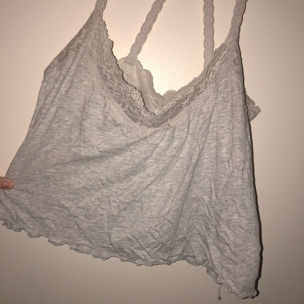 Light gray crop top